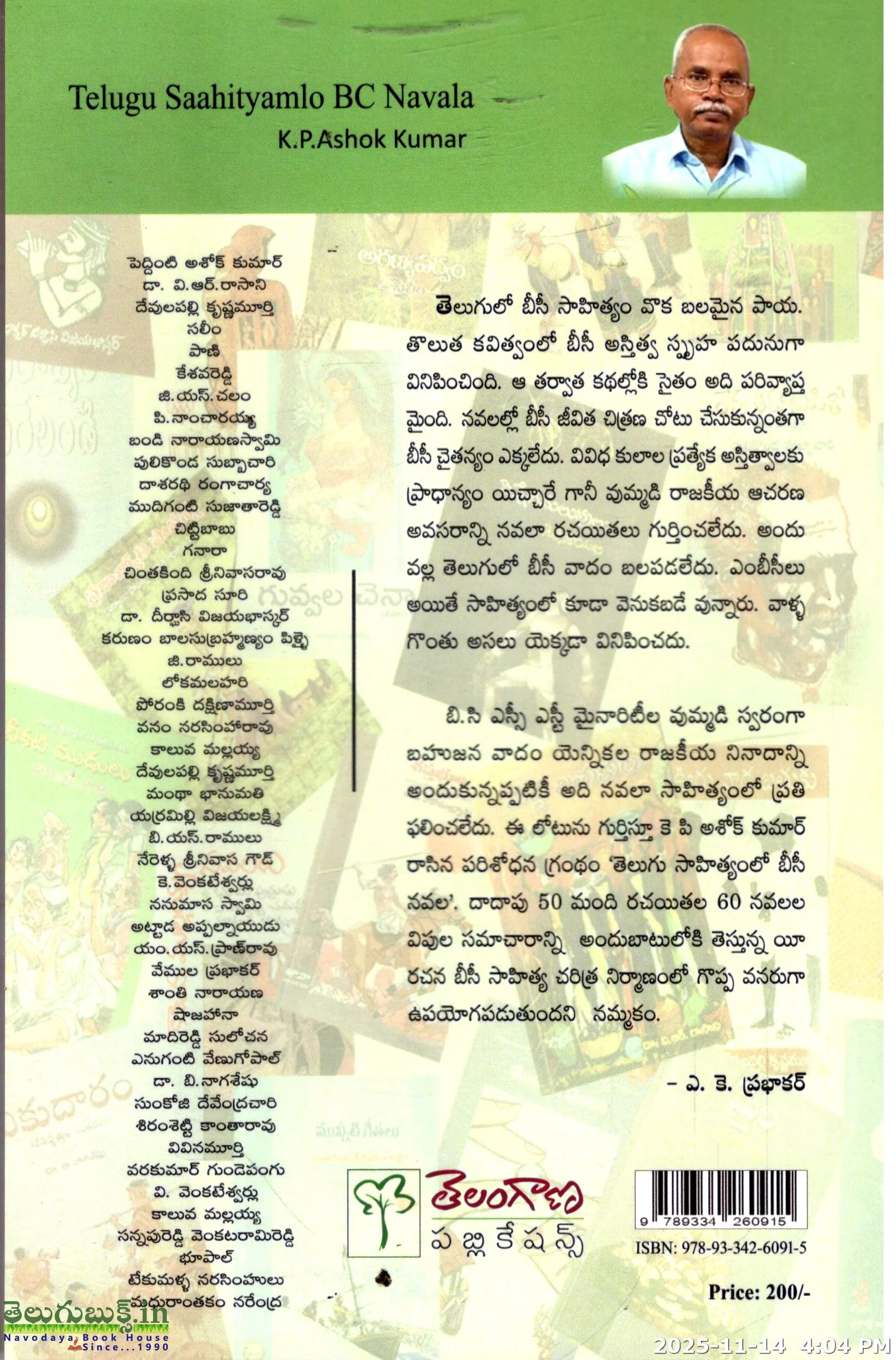 Telugu Sahityamlo BC Navala - Image 2